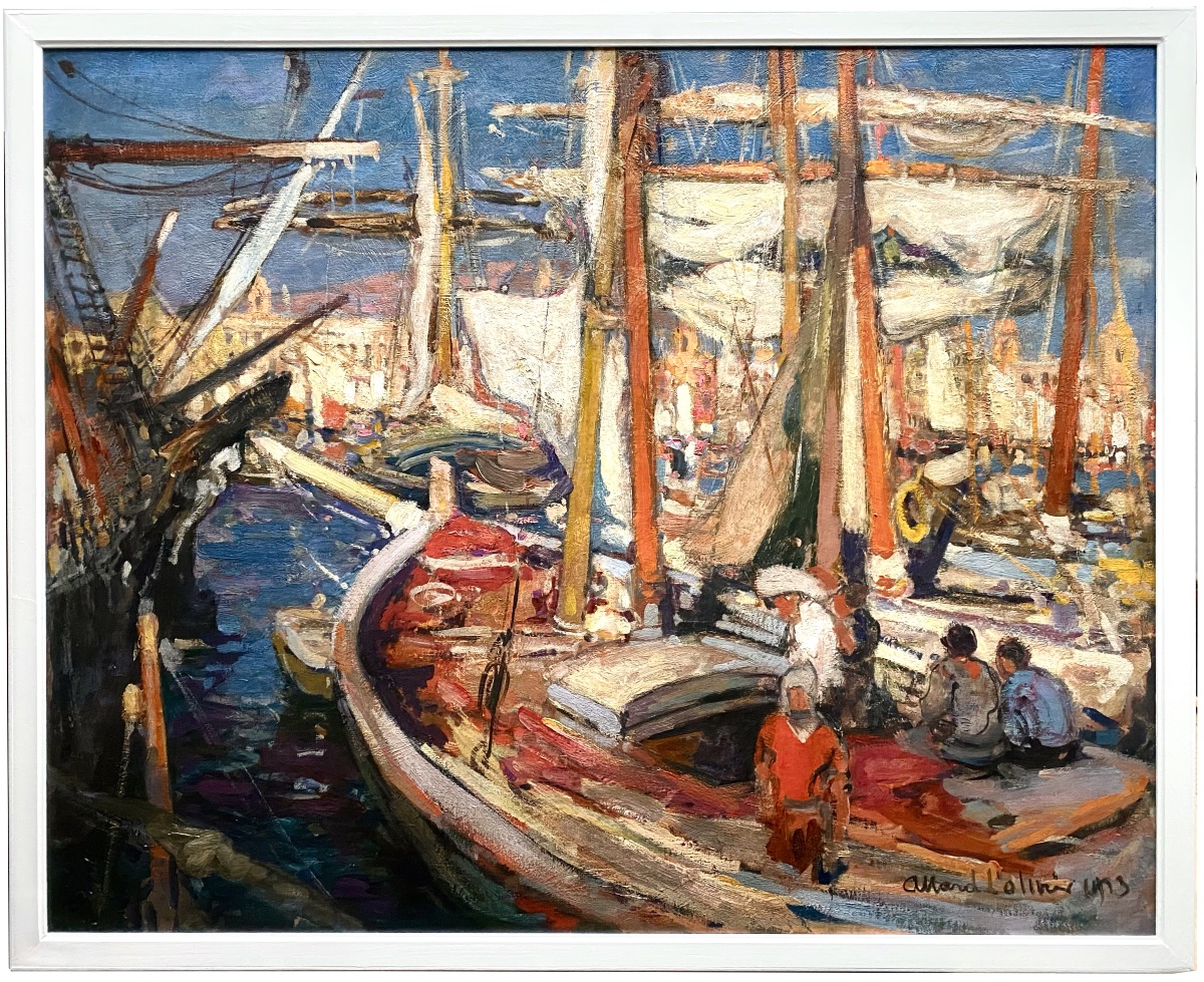 Fernand Allard L’olivier (1883–1933) – ' Harbor Scene – Port Of Palermo '