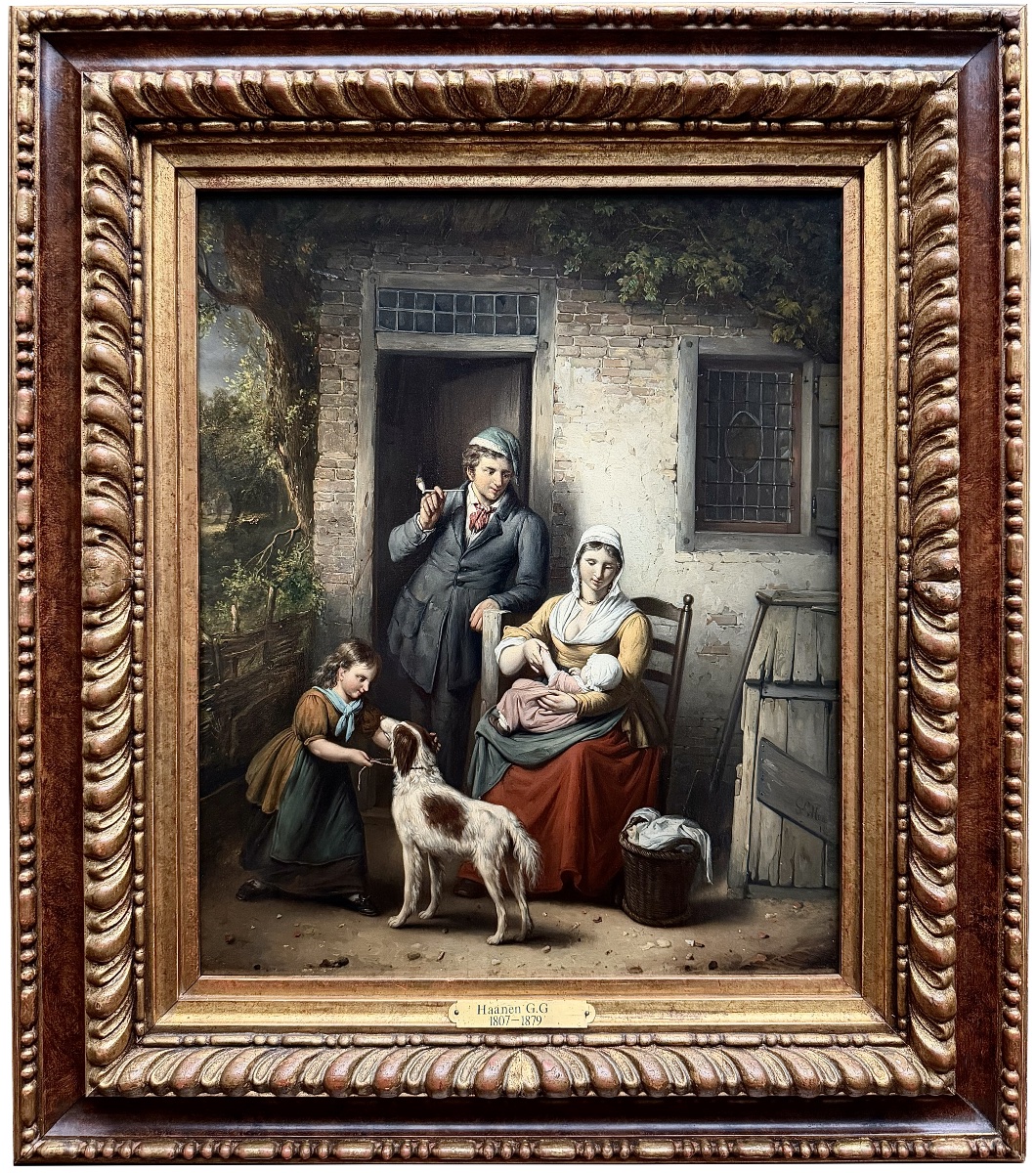George Gillis Haanen (1807–1881) — 'the Young Family With Their Faithful Dog, 1853'