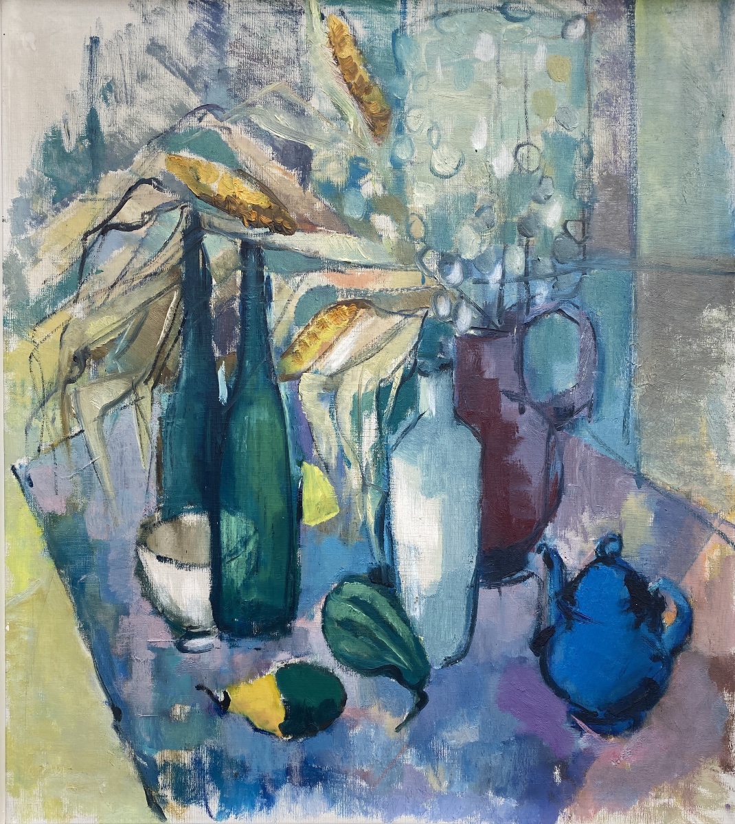 20th-century Artist, 20th Century, European School - “still Life With A Blue Teapot”-photo-3