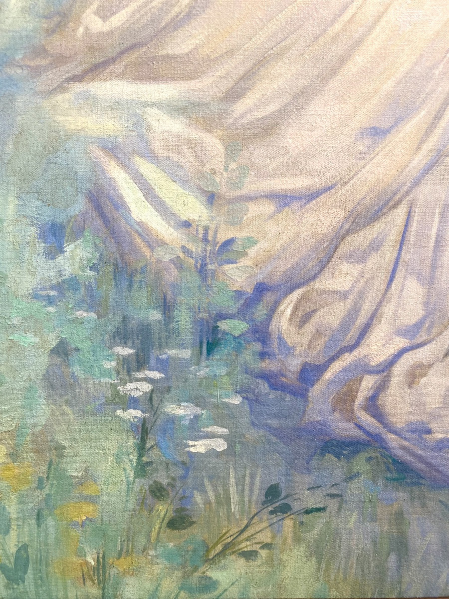 Nymphe Nourrissant Les Hirondelles, Attribuée à Richir Herman, Bruxelles (1866 - 1942)-photo-2