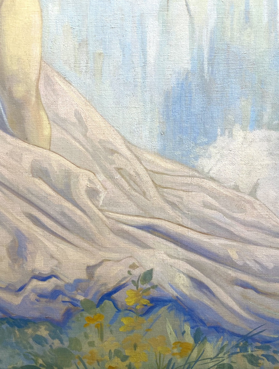 Nymphe Nourrissant Les Hirondelles, Attribuée à Richir Herman, Bruxelles (1866 - 1942)-photo-3