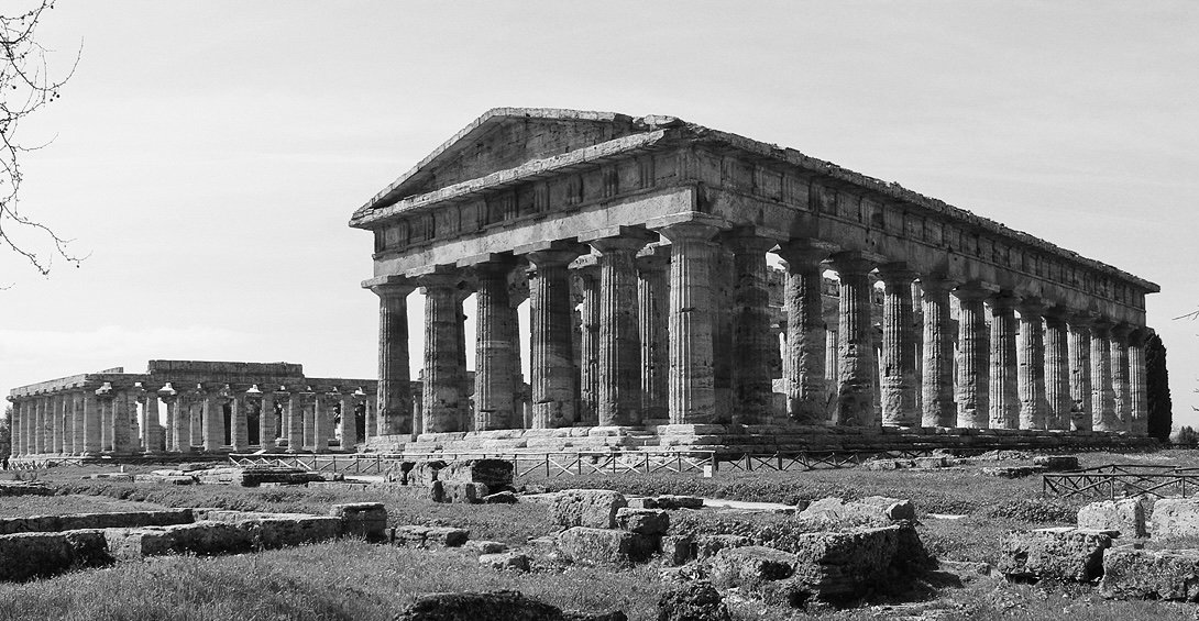 Paul Albert Girard,  Paris 1839 – 1920 , Peintre Français, ' Les Temples Grecs de Paestum'-photo-3
