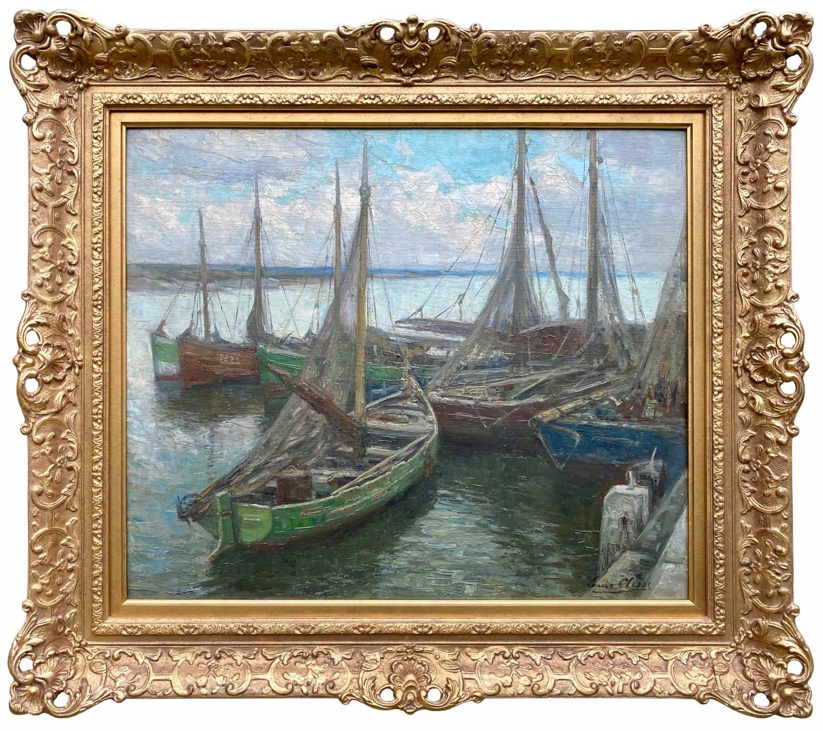 Boats At The Port De Nieuwpoort, Clesse Louis, Brussels 1889 - 1961