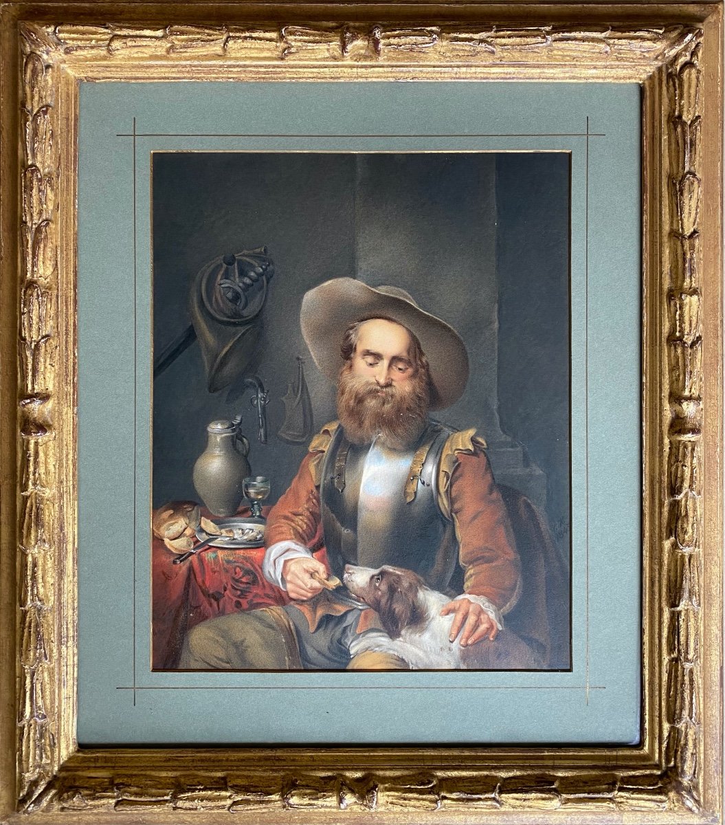 Carl Haag, Erlangen 1820 – 1915 Oberwesel A. Rhein, German Painter,  ' A Best Friend'