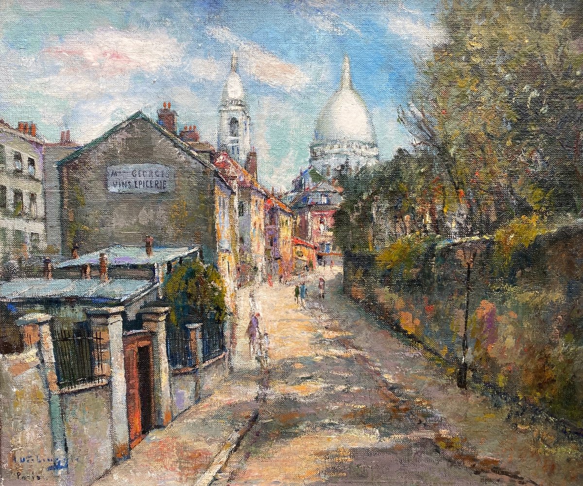 Paris - Montmartre,  Verbrugghe Charles, Bruges 1877 - 1974 Paris, Peintre Belge-photo-2