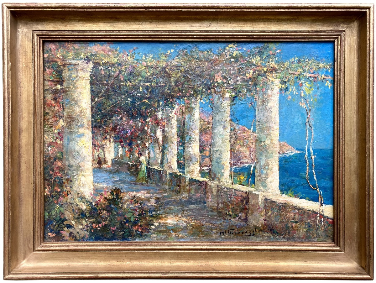 Terrace View Dei Cappuccini, Convento Di Amalfi, Verbrugghe Charles, Bruges 1877 – 1974 Paris