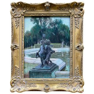 Three Angels In A Park Scene, Marcel Hess, Brussels 1878 – 1948 Grimbergen, Belgian Painter