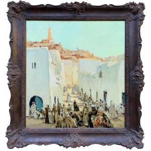 Isidorus Van Mens, 1890 - 1985, Dutch Painter, Ghardaïa - The Capital Of M'zab, Algeria
