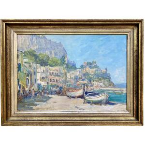 Adrianus Zwart (1903 – 1981) Dutch Painter - 'view Of Capri'
