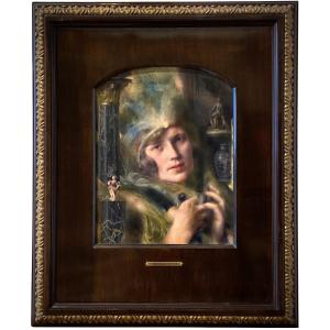 Max Lewis (Hambourg 1863 – 1930 Vienne) -  « Portrait d’une dame »