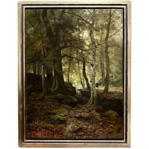 Ferdinand De Prins ( Brecht 1859 – 1908 Reet ) - ' Un paysage de la campagne flamande '