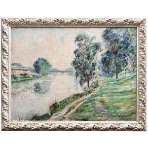 Pierre Thevenet ( Bruges 1870 - 1937 Bruxelles ) - The Seine In Paris