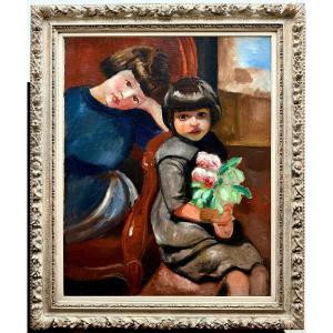 Oscar Eishacker (avignon 1881 - 1961 Marseille) - 'deux Filles – Two Girls'