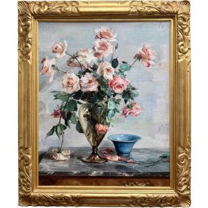 Angelina-marie-eugénie Drumaux (1881 - 1959) -  « Le Bouquet De Roses »