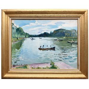 Jean-franck Baudoin (1870 - 1961) - ' Le Grand Canal De Versailles '