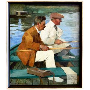 René De Pauw (1887 - 1946) - 'a Memorable Fishing Trip'