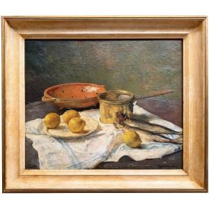 Georges Van Puyenbroeck (1906 - Antwerp - 1982) - 'the Fisherman’s Table, 1940'