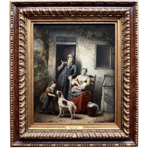 George Gillis Haanen (1807–1881) — 'the Young Family With Their Faithful Dog, 1853'