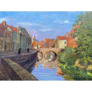 A View Of Bruges, Cassel Leon, Lille 1873 – 1937 Paris, French Painter