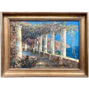 Terrasse View Dei Cappuccini, Convento Di Amalfi, Verbrugghe Charles, Bruges 1877 - 1974 Paris