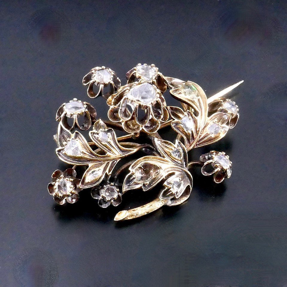 Broche Provençale XIX ème Diamants 