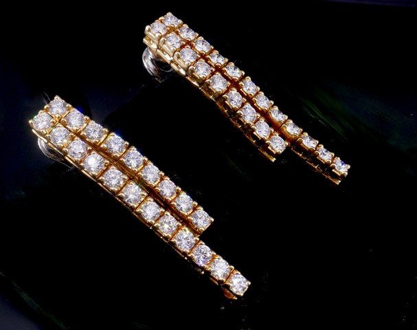 Clips Pendants d'Oreilles  Diamants -photo-2