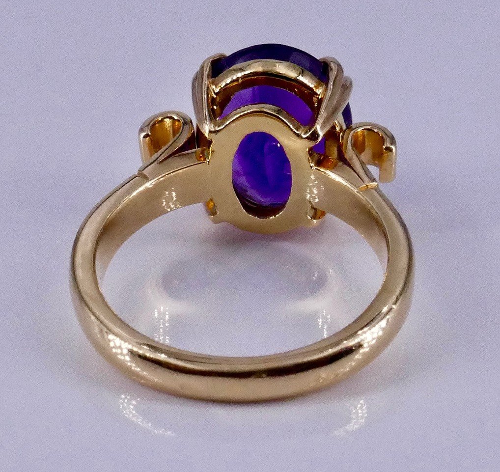 Amethyst Gold Ring 1950-photo-2
