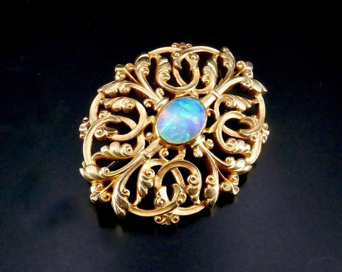 Broche Néo-Renaissance Or Louis Daniel Wiese 1880-photo-3