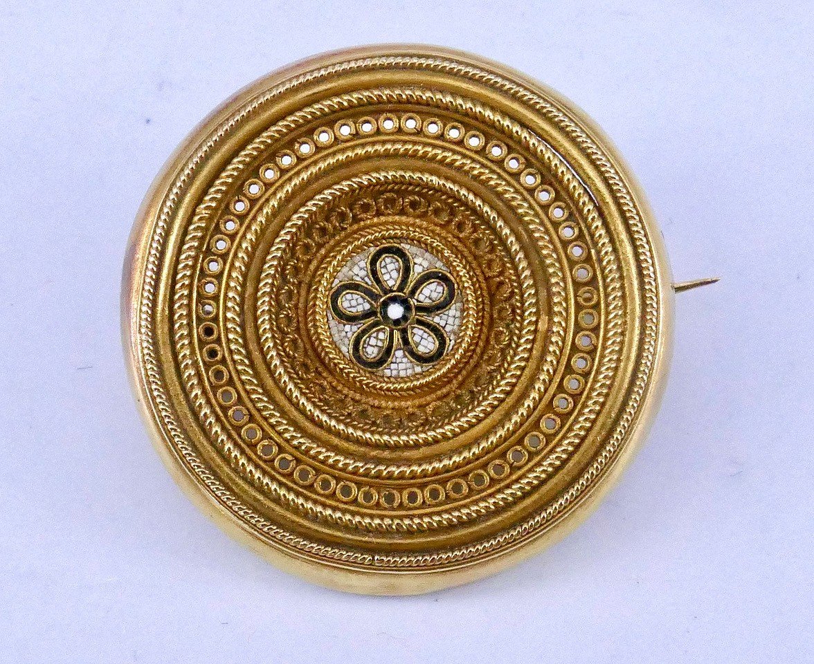 Carlo Giuliano Gold Brooch For Castellani 1880-photo-4