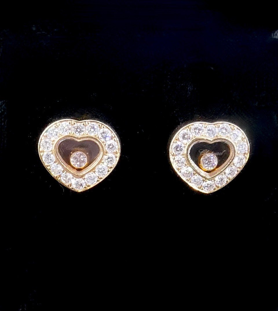 Boucles d'Oreilles Coeur Chopard Happy Diamonds-photo-2