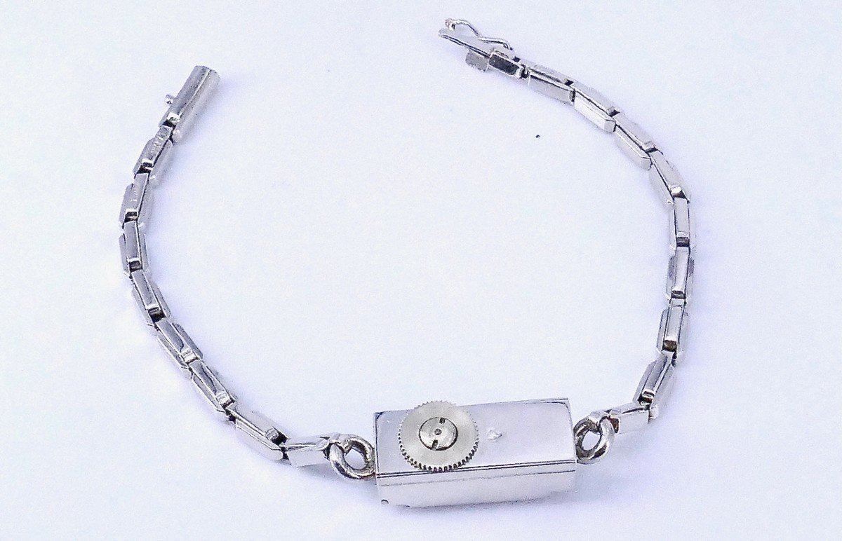 Art Deco Platinum And Diamond Watch -photo-1