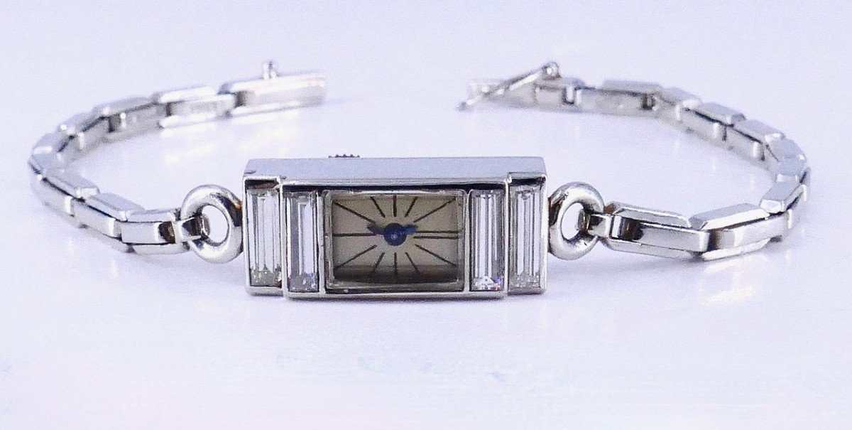Art Deco Platinum And Diamond Watch 