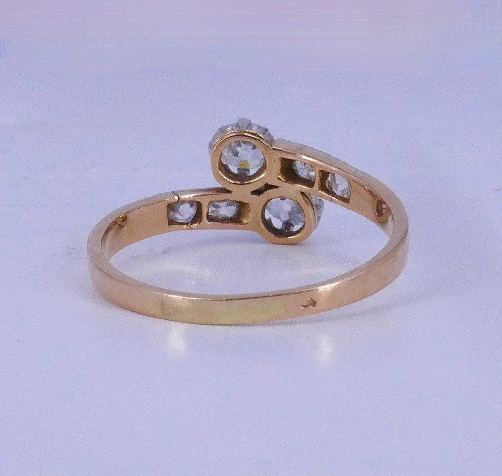 Bague Toi Et Moi Diamants Fin XIX ème -photo-4