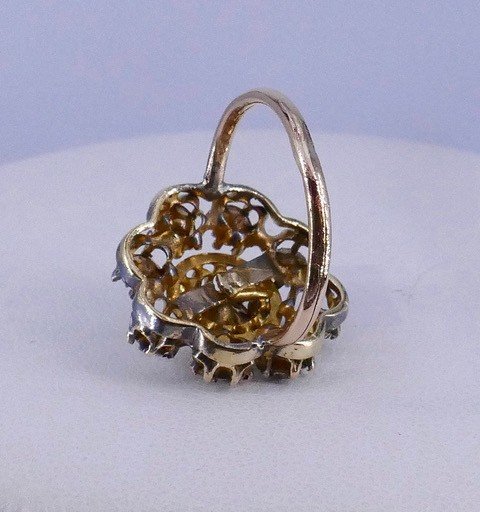 Bague Provençale Diamants Taillés En Rose -photo-3
