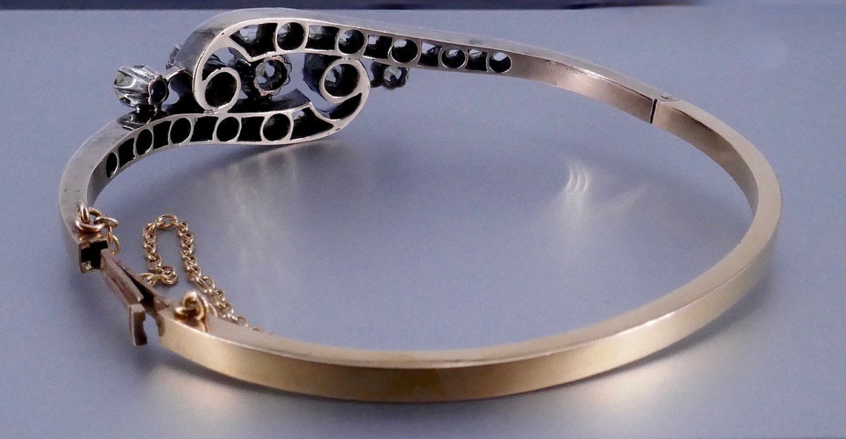 Bracelet Napoléon III Or Argent Diamants -photo-5
