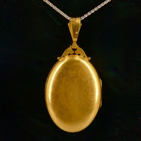Pendant Yellow Gold 18k XIX Century Rose Cut Diamonds -photo-2