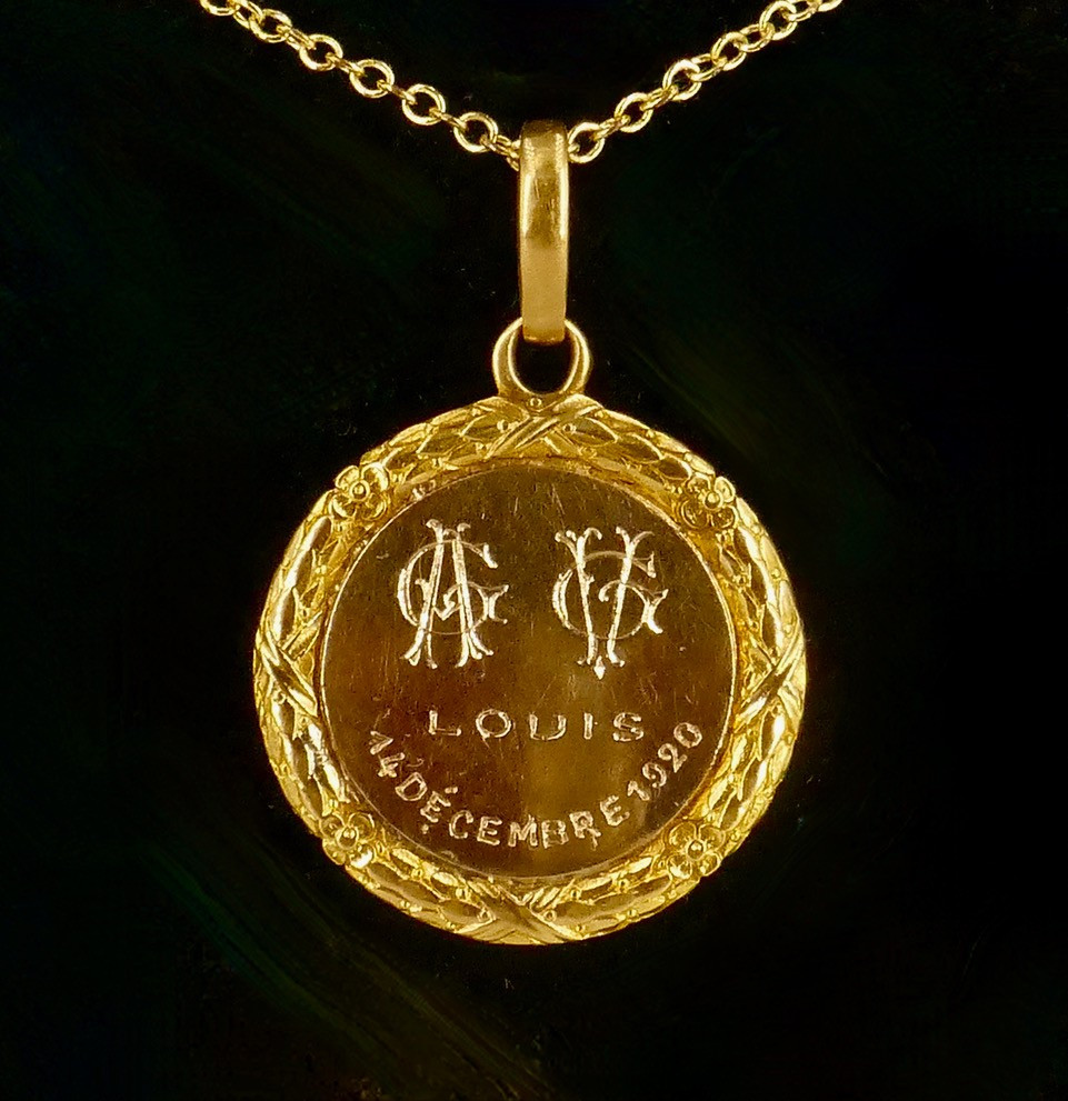 Médaille d'amour Augis or -photo-2