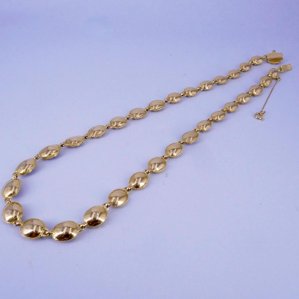 Collier de Perpignan or jaune grenats-photo-3