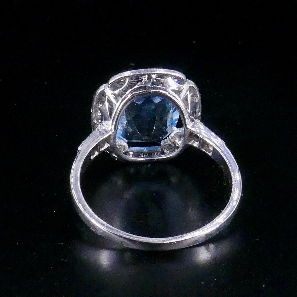 Art Deco Ring With Aquamarine And Diamonds -photo-5