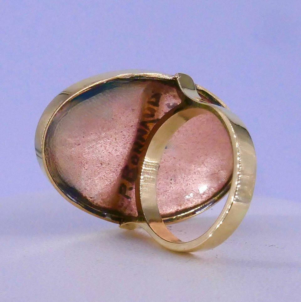 Oblong Ring, Limoges Enamel-photo-4