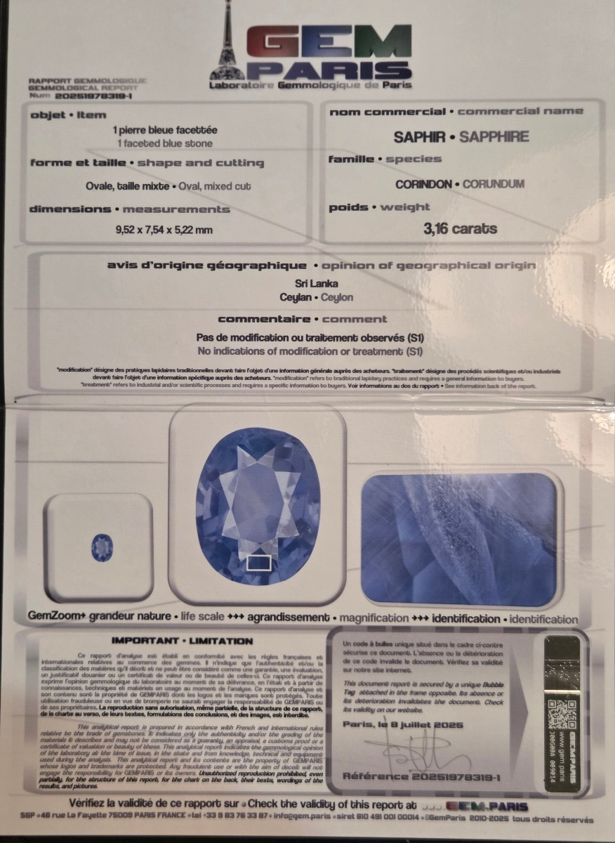 Bague Art déco saphir ceylan -photo-4