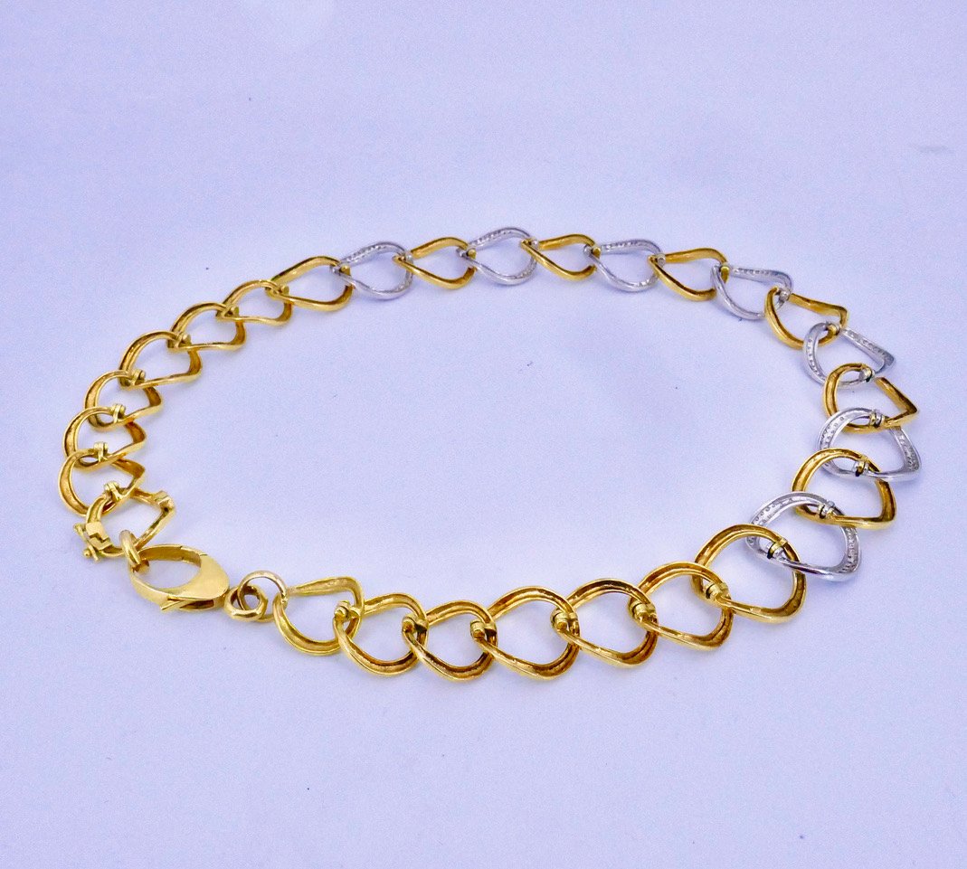 Collier deux ors diamants -photo-3
