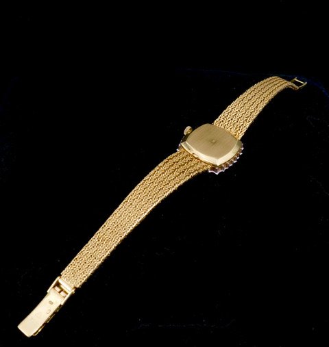Montre 2 ors Omega diamants années 60-photo-4