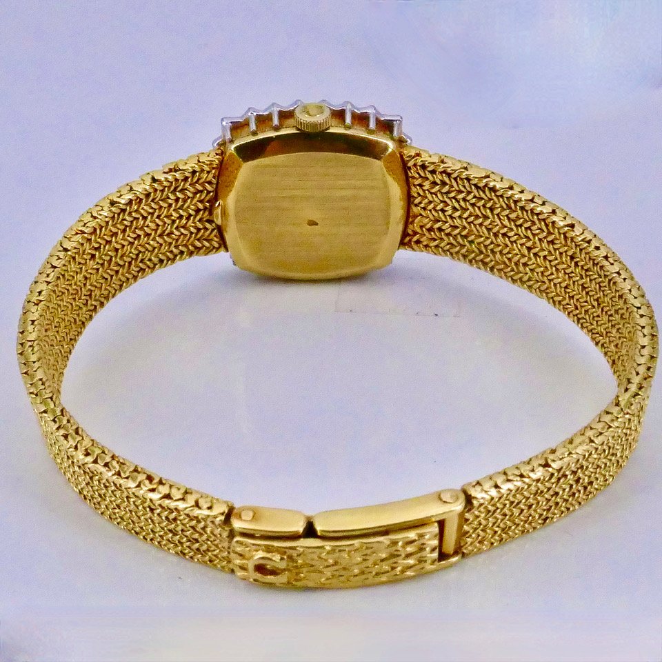 Montre 2 ors Omega diamants années 60-photo-2