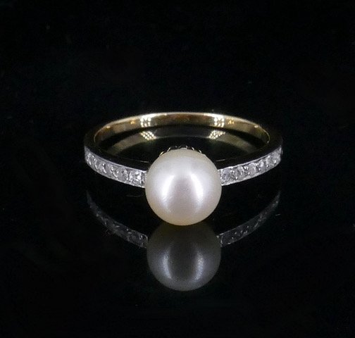 Early 20th-century Pearl Ring 