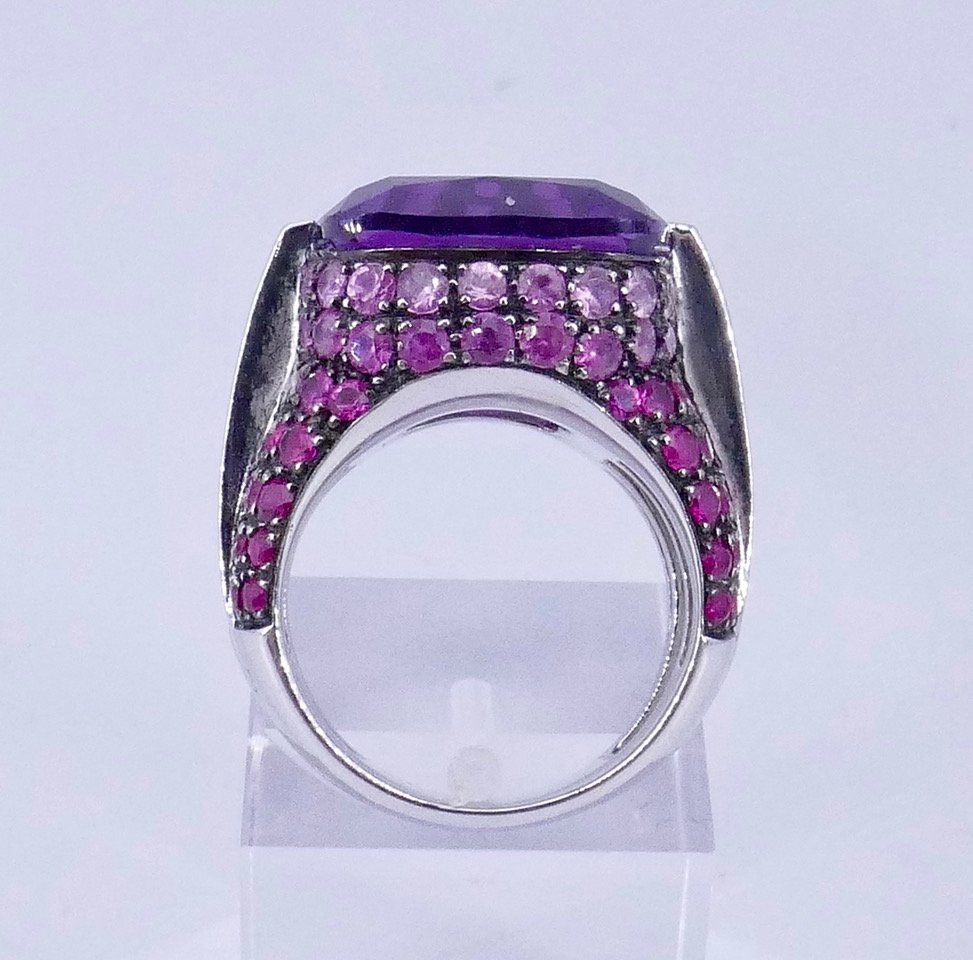 Amethyst, Ruby, Sapphire, And Diamond Ring -photo-2