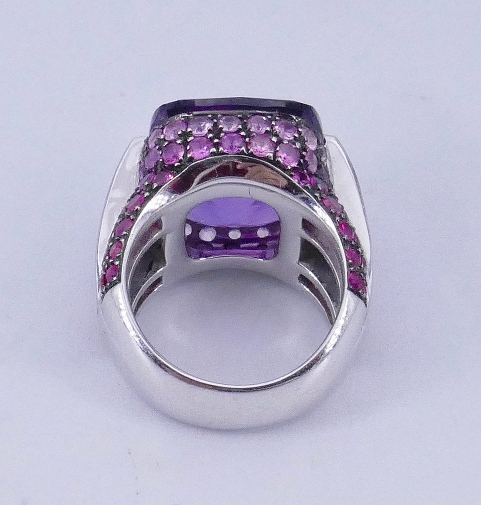 Amethyst, Ruby, Sapphire, And Diamond Ring -photo-6