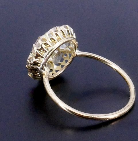 Gold Daisy Ring With Pink Diamonds-photo-2