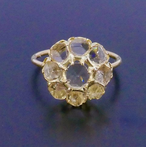Gold Daisy Ring With Pink Diamonds-photo-3