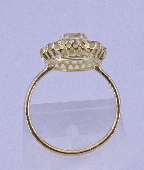 Gold Daisy Ring With Pink Diamonds-photo-4